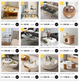 Coffee Table Nordic Round Coffee Table Modern Kitchen Living Room Balcony Extendable Mesa De Centro Sala Table Basse En Bois