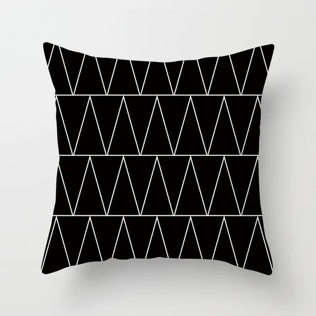 Livingroom Simple Black White Geometry Cushion Case Hot Modern Nordic Decorative Pillows Case Sofa Couch Throw Pillows car home