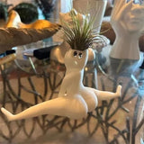 Resin Halloween Big Booty Ghost Planter Display Gag Hilarious Air Plant Holder Gag Indoor Home Office Decor Creative Flower Pot