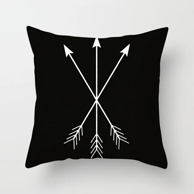 Livingroom Simple Black White Geometry Cushion Case Hot Modern Nordic Decorative Pillows Case Sofa Couch Throw Pillows car home