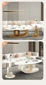 Aesthetic Modern Oval Coffee Tables Nordic Design Metal Modern Coffee Table Hotel Living Room Low Table Furniture for Homew r
