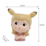 Cute Girl Face Planters Pots Tabletop Decorative Flower Vase Fairy Flowerpot for Cafe Kitchen Drawing Room Bedroom Office