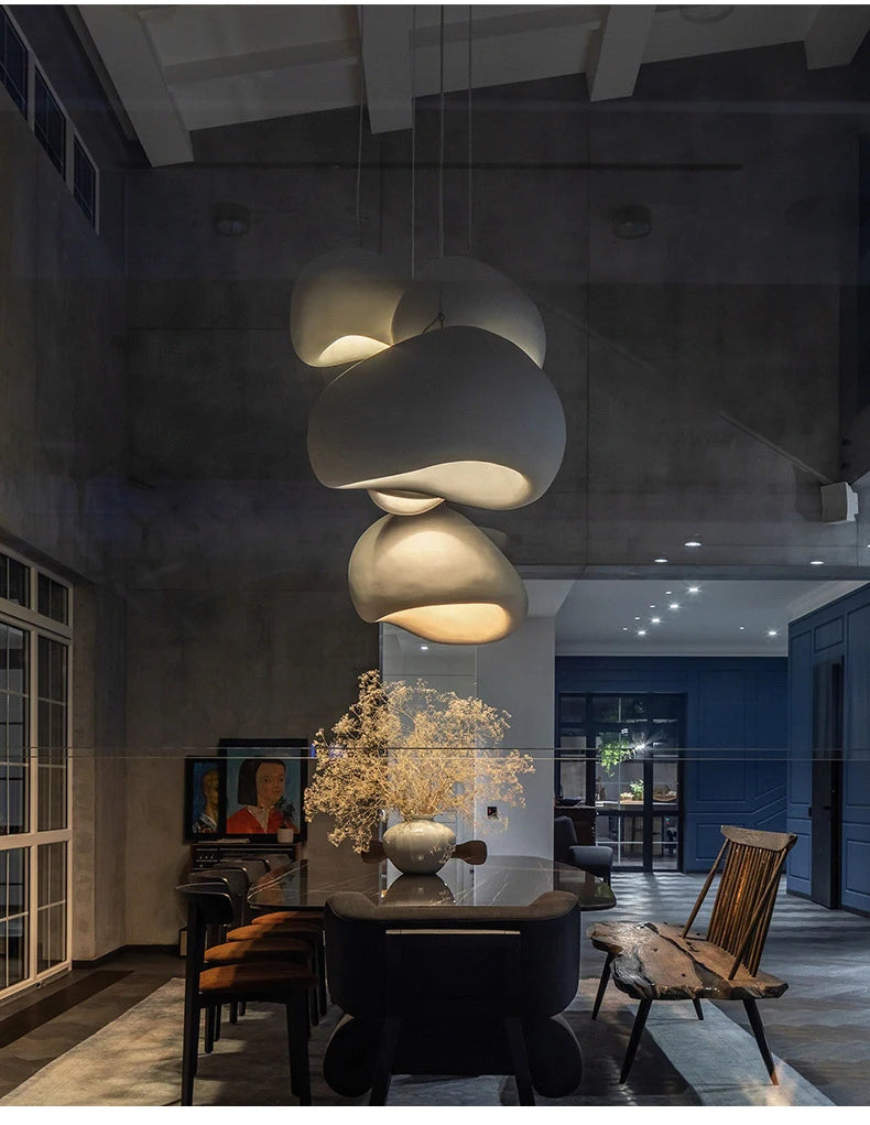 Nordic Wabi Sabi Wind Led Ceiling Chandelier Living Dining Room Bar Home Decor Pendant Lamp Bedroom Loft Hanging Light Fixture