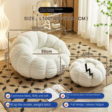 Lazy sofa can lie down and sleep on small sofa, bedroom balcony, leisure chair, cream style lazy chair, tatami chair