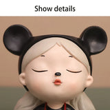 Cute Girl Face Planters Pots Tabletop Decorative Flower Vase Fairy Flowerpot for Cafe Kitchen Drawing Room Bedroom Office