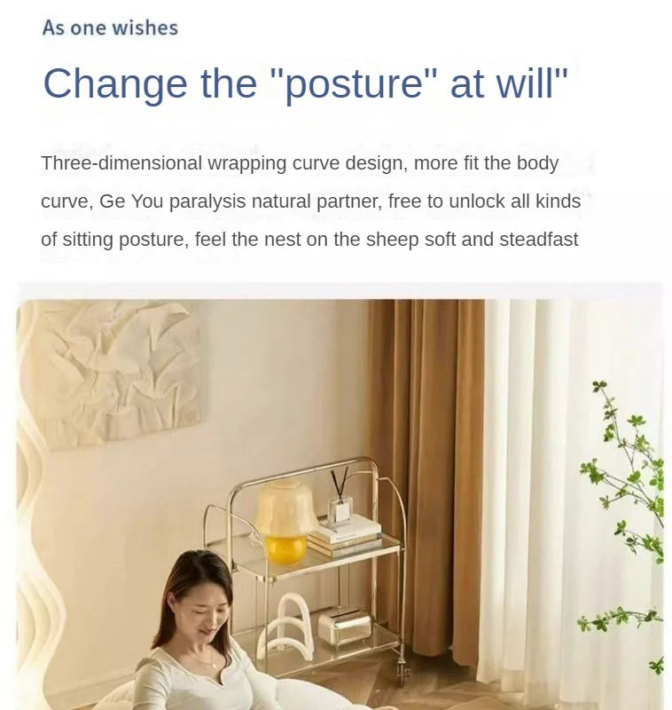 Lazy sofa can lie down and sleep on small sofa, bedroom balcony, leisure chair, cream style lazy chair, tatami chair