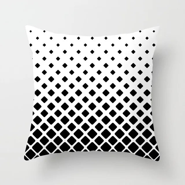 Livingroom Simple Black White Geometry Cushion Case Hot Modern Nordic Decorative Pillows Case Sofa Couch Throw Pillows car home