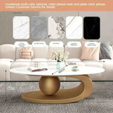 Aesthetic Modern Oval Coffee Tables Nordic Design Metal Modern Coffee Table Hotel Living Room Low Table Furniture for Homew r