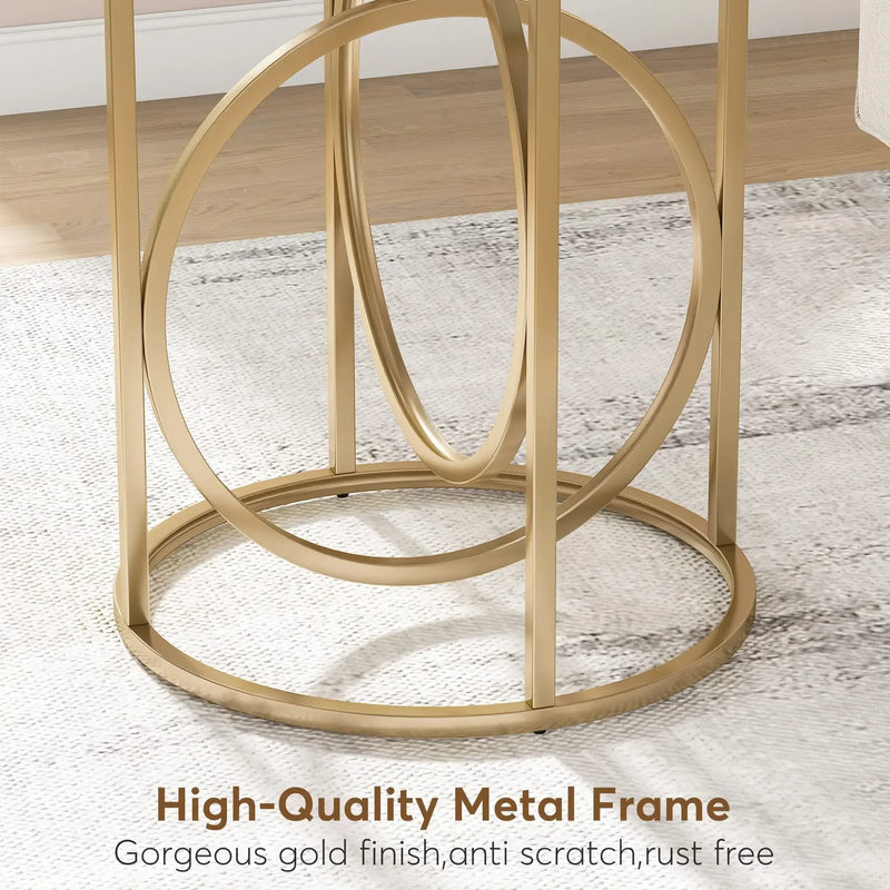 Tribesigns Round End Table, 20” Sofa Side Coffee Cocktail Table
