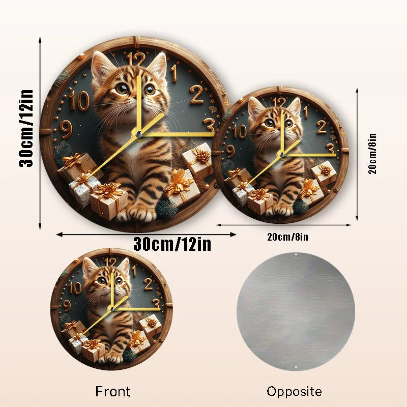 Bengal Cat Pet Clock Perfect for Living Room, Bedroom, and Christmas Gifts