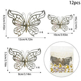 12pcs 3D Hollow Butterflies Wall Stickers on The Wall for Wedding Decoration Children Room Decor Living Room Kids Bedroom DIY