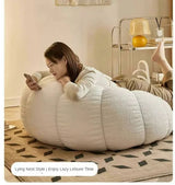 Lazy sofa can lie down and sleep on small sofa, bedroom balcony, leisure chair, cream style lazy chair, tatami chair