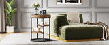 Tribesigns Round End Table, Small End Table with 3 Storage Shelves, Wood Side Table for Small Spaces, Industrial Sofa Table