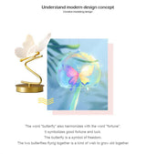 Nordic LED Table Lamps Indoor Lighting Switch Button Bedroom Bedside Living Room Restaurant Home Decoration Butterfly Desk Lamp