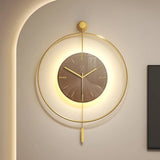 Nordic With Photo Frame Wall Clock Luxury Designer Gold Round Wall Clock Unusual With Pendulum Reloj De Pared Household Goods