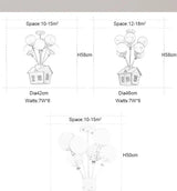 Kids room chandelier for Bedroom Living room nursery Girl chandelier Indoor home art decor balloon ceiling lamp