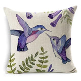 Beautiful Bird Pillow Floral Cushion Retro Butterfly Throw Pillowcase Decorative Home Decoration Sofa Cushion Customized