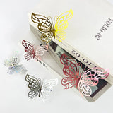 12pcs 3D Hollow Butterflies Wall Stickers on The Wall for Wedding Decoration Children Room Decor Living Room Kids Bedroom DIY