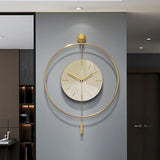 Nordic With Photo Frame Wall Clock Luxury Designer Gold Round Wall Clock Unusual With Pendulum Reloj De Pared Household Goods