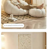 Lazy sofa can lie down and sleep on small sofa, bedroom balcony, leisure chair, cream style lazy chair, tatami chair