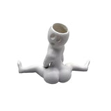 Resin Halloween Big Booty Ghost Planter Display Gag Hilarious Air Plant Holder Gag Indoor Home Office Decor Creative Flower Pot