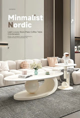 Aesthetic Modern Oval Coffee Tables Nordic Design Metal Modern Coffee Table Hotel Living Room Low Table Furniture for Homew r