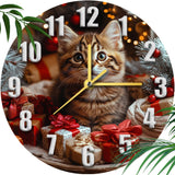 Bengal Cat Pet Clock Perfect for Living Room, Bedroom, and Christmas Gifts