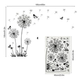Black Dandelion Sitting Room Bedroom Wall Stickers Household Adornment Decor Decals Mural Art Poster On The Wall