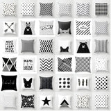 Livingroom Simple Black White Geometry Cushion Case Hot Modern Nordic Decorative Pillows Case Sofa Couch Throw Pillows car home