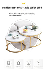 Coffee Table Nordic Round Coffee Table Modern Kitchen Living Room Balcony Extendable Mesa De Centro Sala Table Basse En Bois