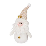 Christmas Snowflake Plaid Fabric Cute Little Man Santa Claus Snowman Doll 1Pc Christmas Decoration Gift