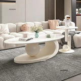 Aesthetic Modern Oval Coffee Tables Nordic Design Metal Modern Coffee Table Hotel Living Room Low Table Furniture for Homew r
