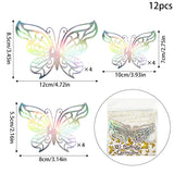 12pcs 3D Hollow Butterflies Wall Stickers on The Wall for Wedding Decoration Children Room Decor Living Room Kids Bedroom DIY