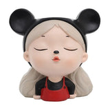 Cute Girl Face Planters Pots Tabletop Decorative Flower Vase Fairy Flowerpot for Cafe Kitchen Drawing Room Bedroom Office