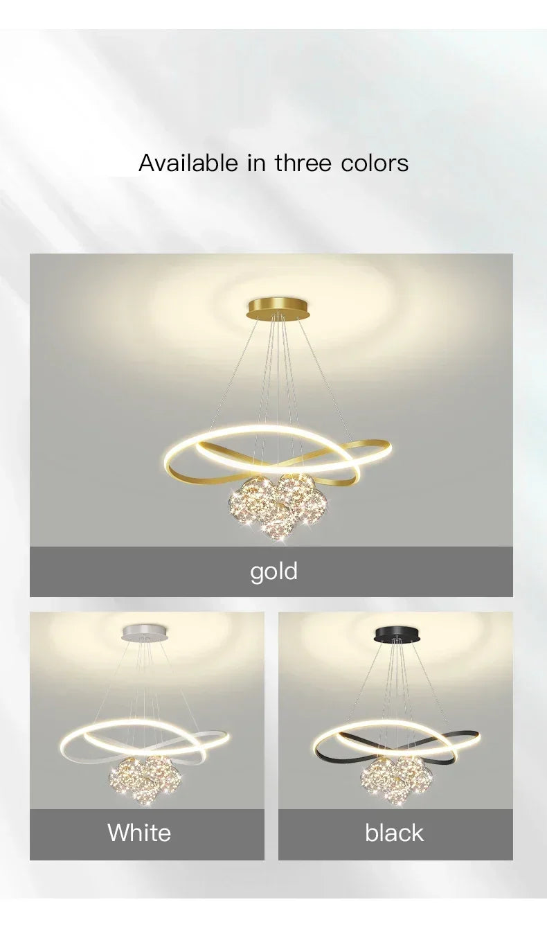 Minimalist Luxury Glass Ball LED Pendant Light Modern Interior Living Dining Room Bedroom Chandelier Home Decor Hanging Light