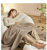 Lazy sofa can lie down and sleep on small sofa, bedroom balcony, leisure chair, cream style lazy chair, tatami chair
