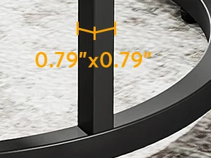 Tribesigns Round End Table, Small End Table with 3 Storage Shelves, Wood Side Table for Small Spaces, Industrial Sofa Table