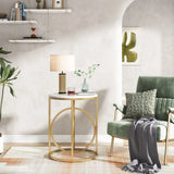 Tribesigns Round End Table, 20” Sofa Side Coffee Cocktail Table