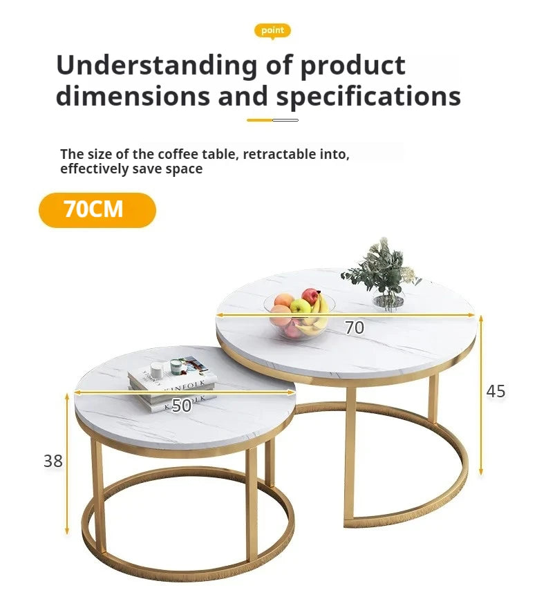 Coffee Table Nordic Round Coffee Table Modern Kitchen Living Room Balcony Extendable Mesa De Centro Sala Table Basse En Bois
