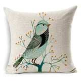 Beautiful Bird Pillow Floral Cushion Retro Butterfly Throw Pillowcase Decorative Home Decoration Sofa Cushion Customized