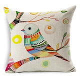Beautiful Bird Pillow Floral Cushion Retro Butterfly Throw Pillowcase Decorative Home Decoration Sofa Cushion Customized