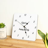 Personalized Photo Frame Plaque Photo Print Desktop Picture Frames with Time Clock Customized Photo/Text Christmas Gift