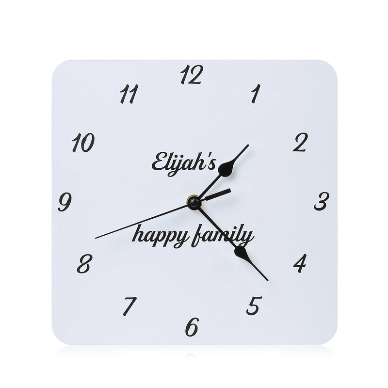 Personalized Photo Frame Plaque Photo Print Desktop Picture Frames with Time Clock Customized Photo/Text Christmas Gift