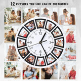Personalized Photo Frame Plaque Photo Print Desktop Picture Frames with Time Clock Customized Photo/Text Christmas Gift