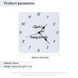 Personalized Photo Frame Plaque Photo Print Desktop Picture Frames with Time Clock Customized Photo/Text Christmas Gift