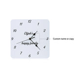 Personalized Photo Frame Plaque Photo Print Desktop Picture Frames with Time Clock Customized Photo/Text Christmas Gift