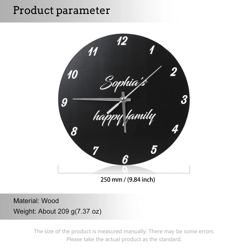 Personalized Photo Frame Plaque Photo Print Desktop Picture Frames with Time Clock Customized Photo/Text Christmas Gift