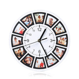 Personalized Photo Frame Plaque Photo Print Desktop Picture Frames with Time Clock Customized Photo/Text Christmas Gift