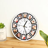 Personalized Photo Frame Plaque Photo Print Desktop Picture Frames with Time Clock Customized Photo/Text Christmas Gift